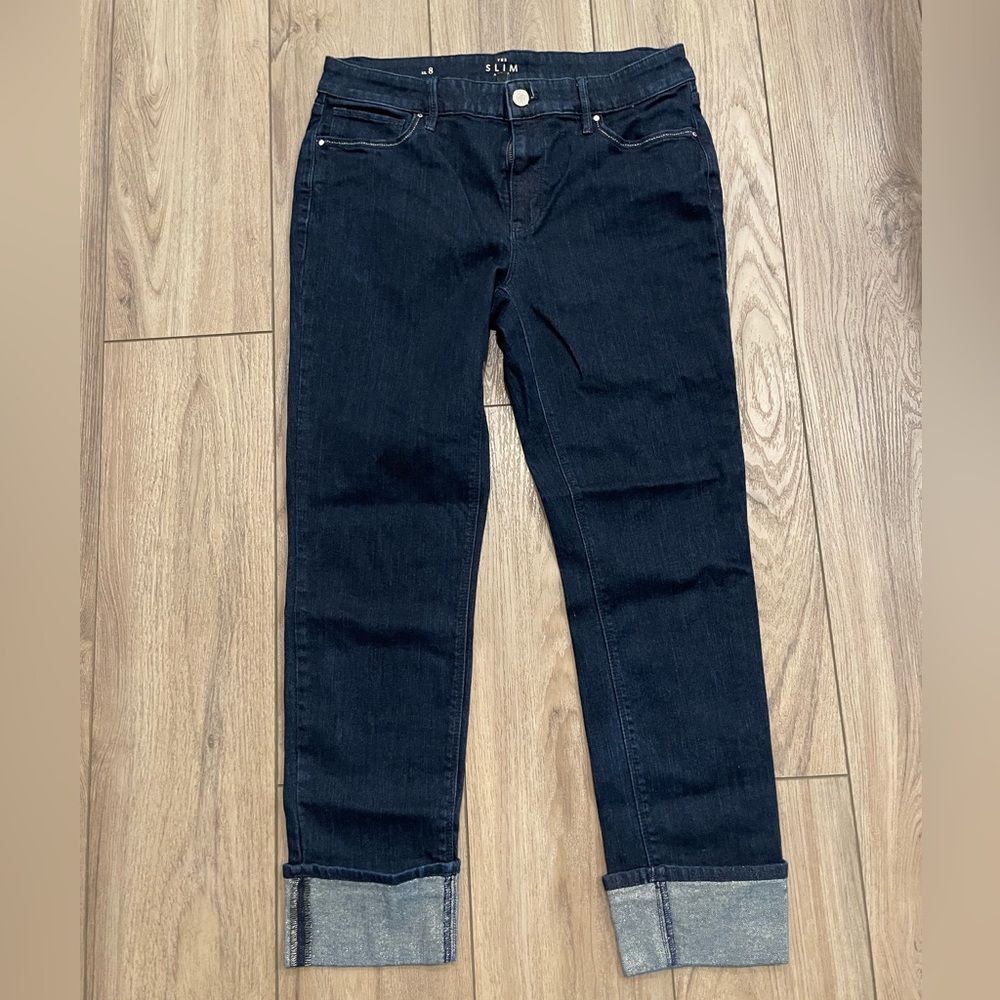 White House Black Market Dark Indigo Ankle Jeans - The Slim - size 8